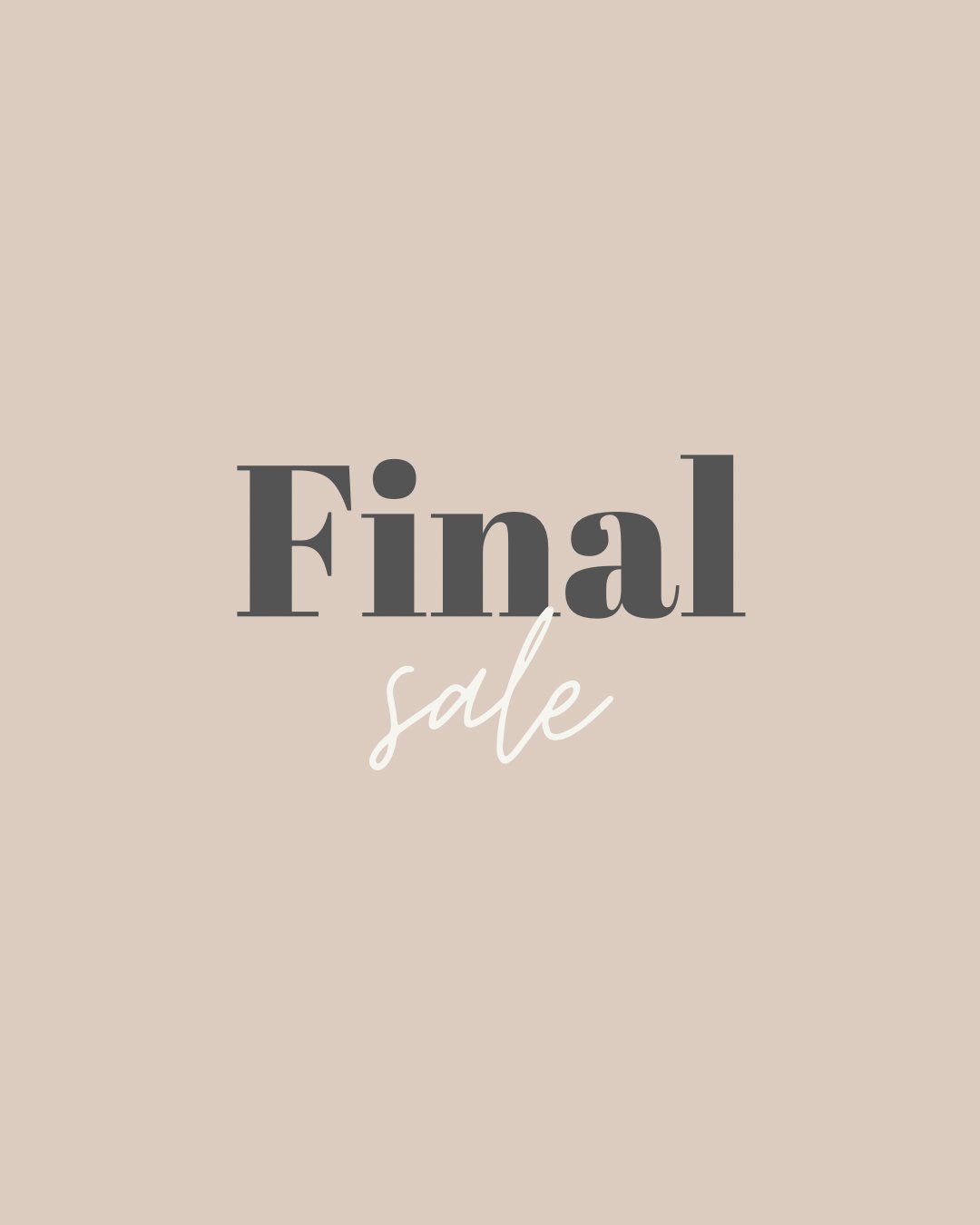 Discontinued // final sale