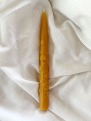 Floral taper candle
