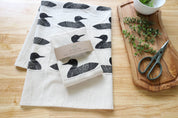 Common Loon Kitchen Towel –Hand Printed Loon Towel
