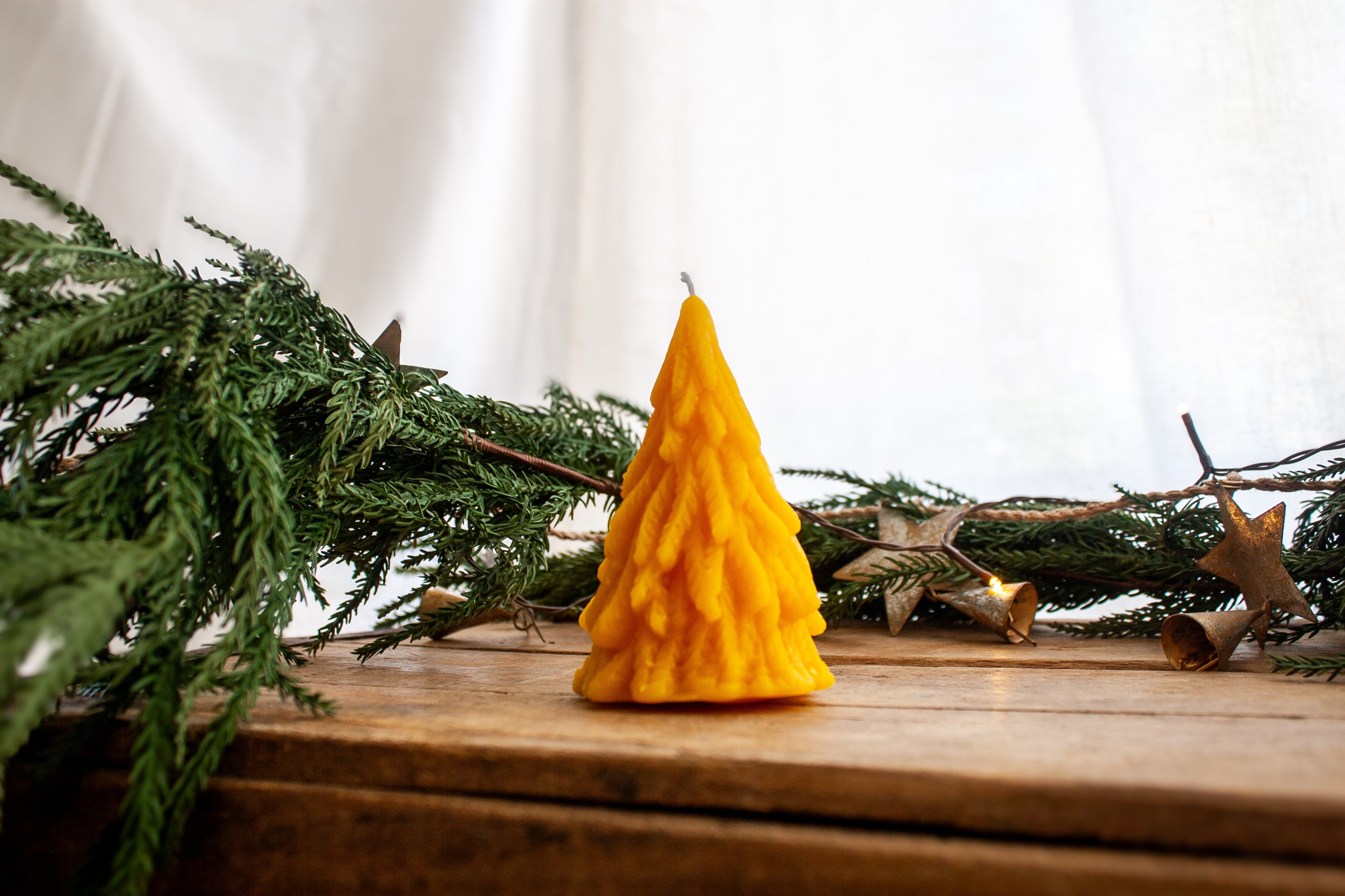 Beeswax whimsical pine tree