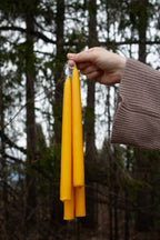 100% pure beeswax taper candles