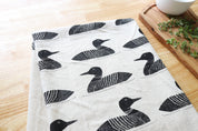 Common Loon Kitchen Towel –Hand Printed Loon Towel