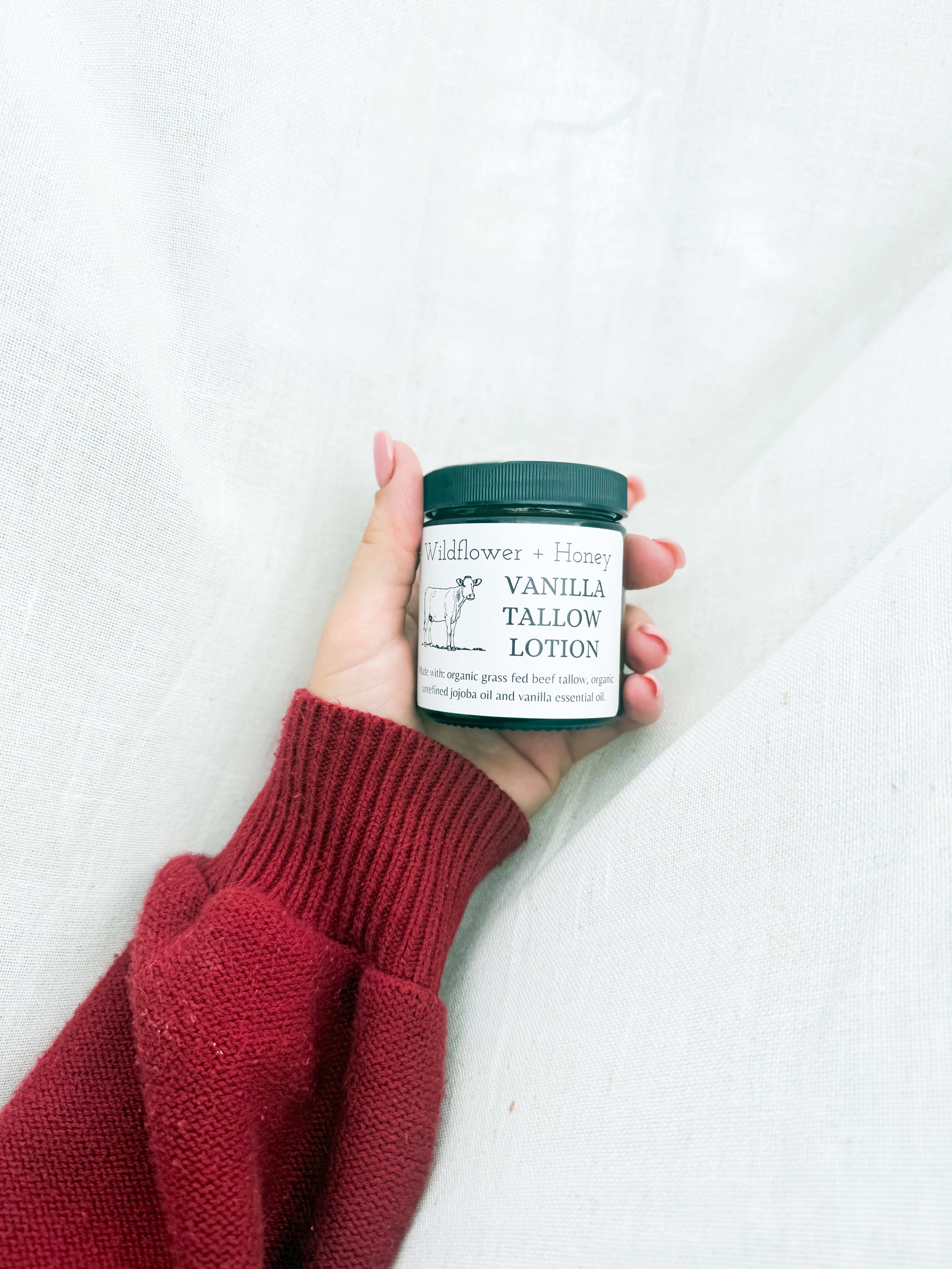 Whipped vanilla tallow lotion