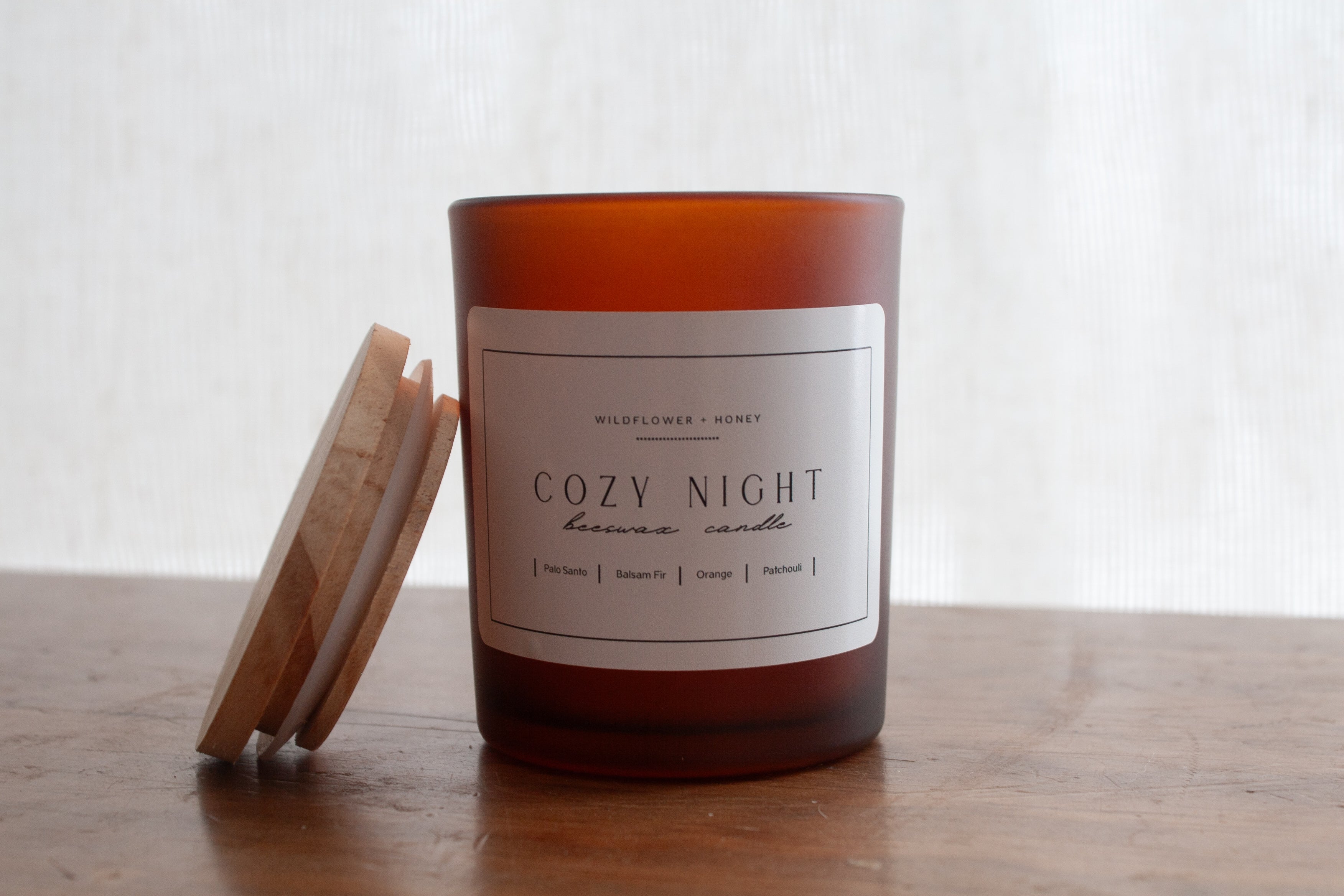 Cozy night in frosted amber