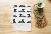 Common Loon Kitchen Towel –Hand Printed Loon Towel