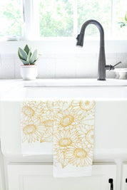 Sunflower Garden Tea Towel