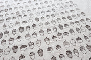 Acorn Fall Kitchen Towel – Natural Cotton Handprinted in USA