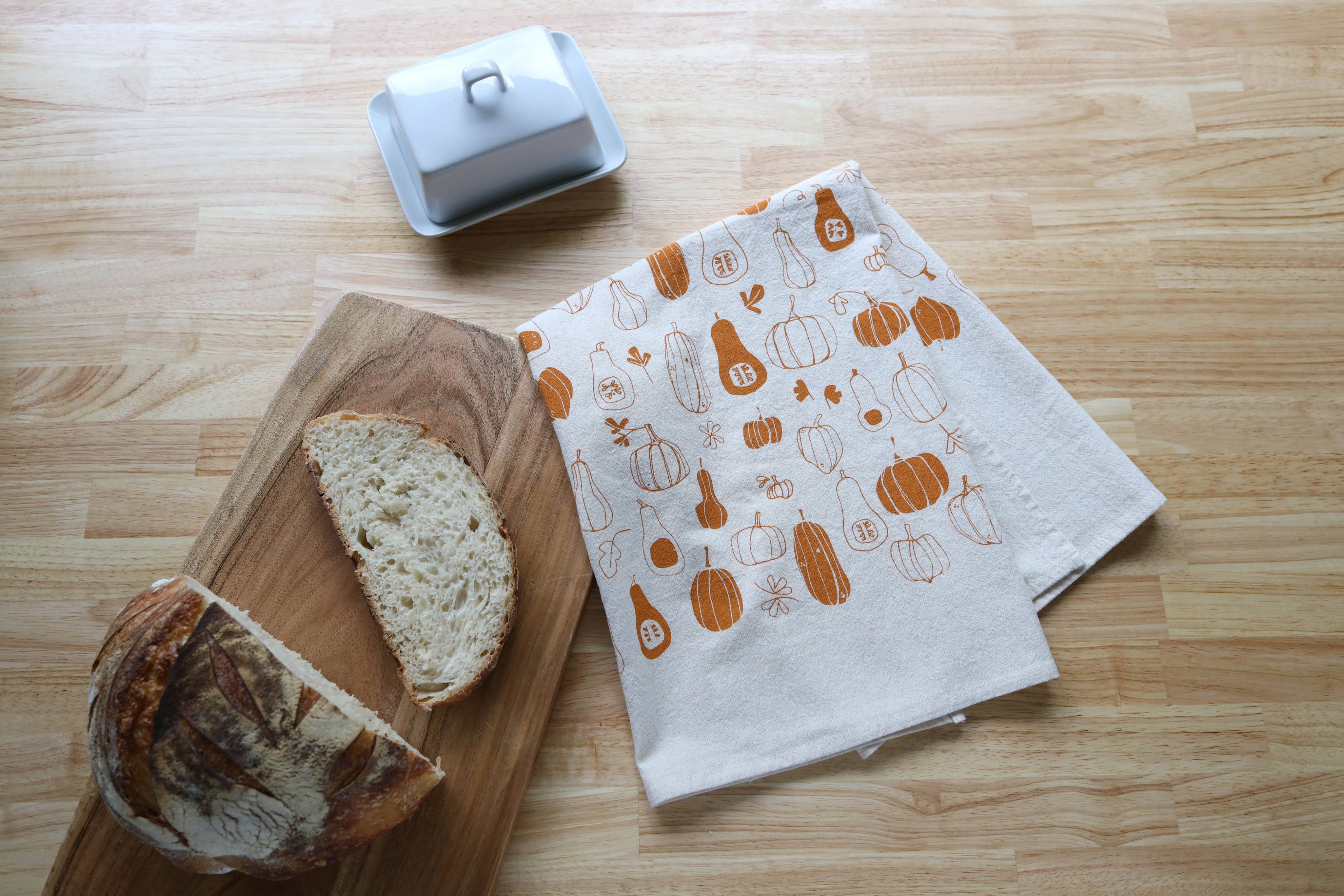 Pumpkin and Squash Fall Tea Towel