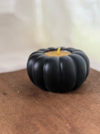 Concrete pumpkin with tea light