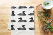 Common Loon Kitchen Towel –Hand Printed Loon Towel