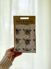 Olive Green Honey Bee Tea Towel Pack