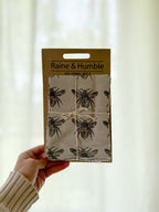 Olive Green Honey Bee Tea Towel Pack