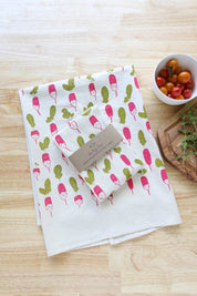 Radish Kitchen Towel, Garden Tea Towel