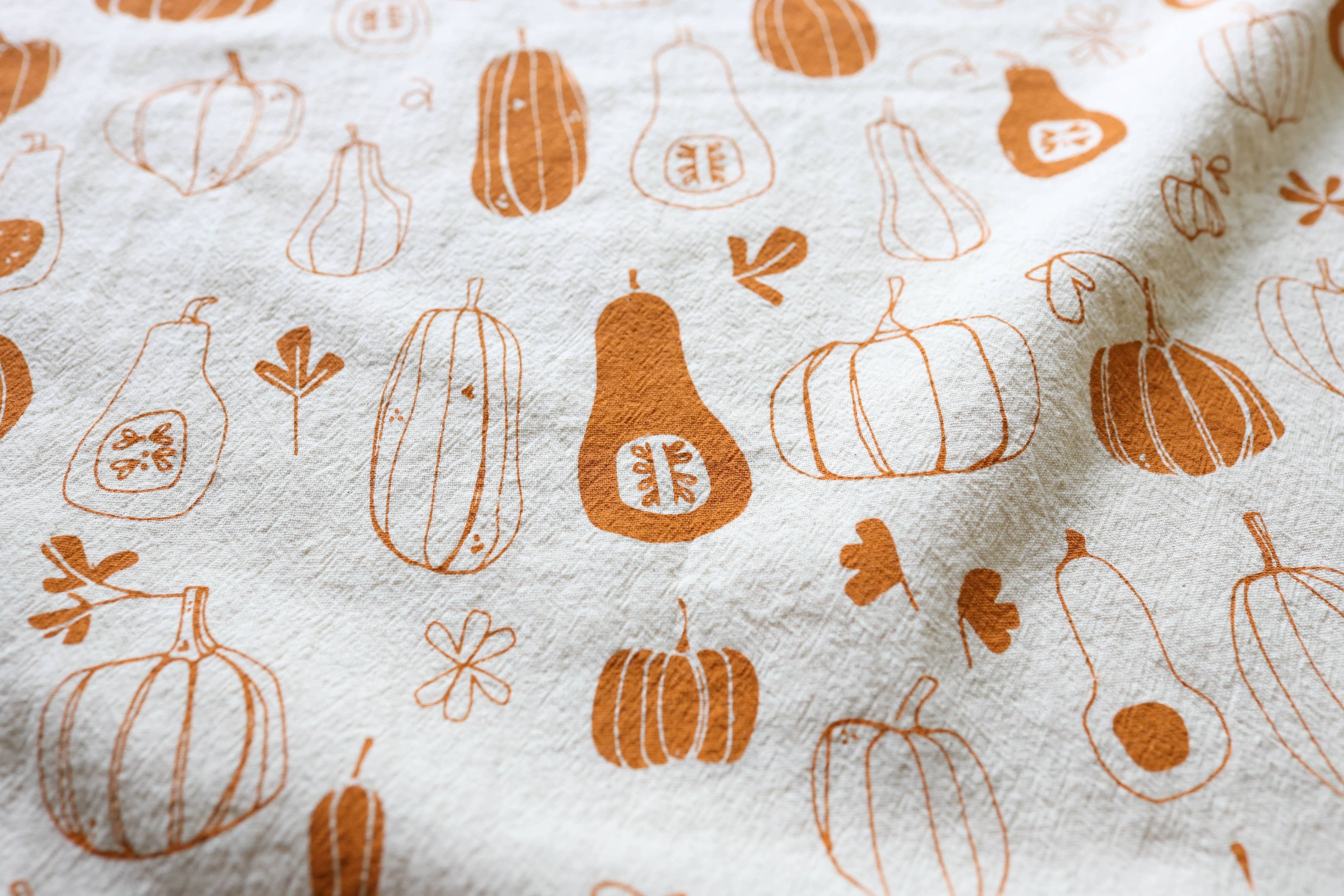 Pumpkin and Squash Fall Tea Towel