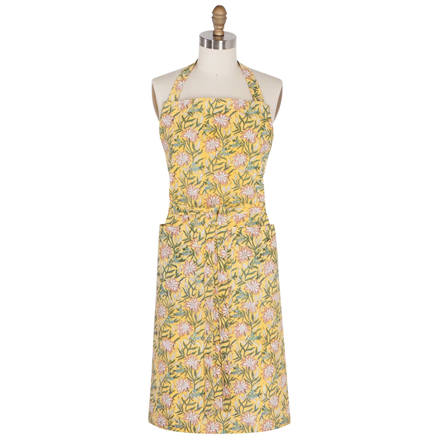 Heirloom Clematis Block Print Apron