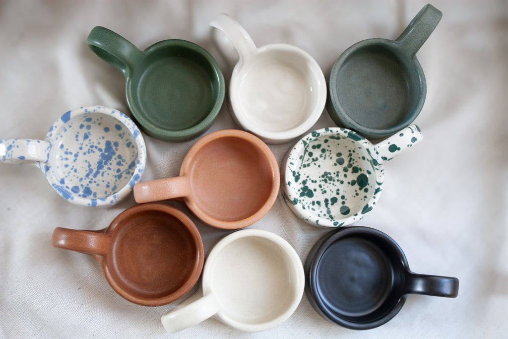 Pottery pillar candle holder