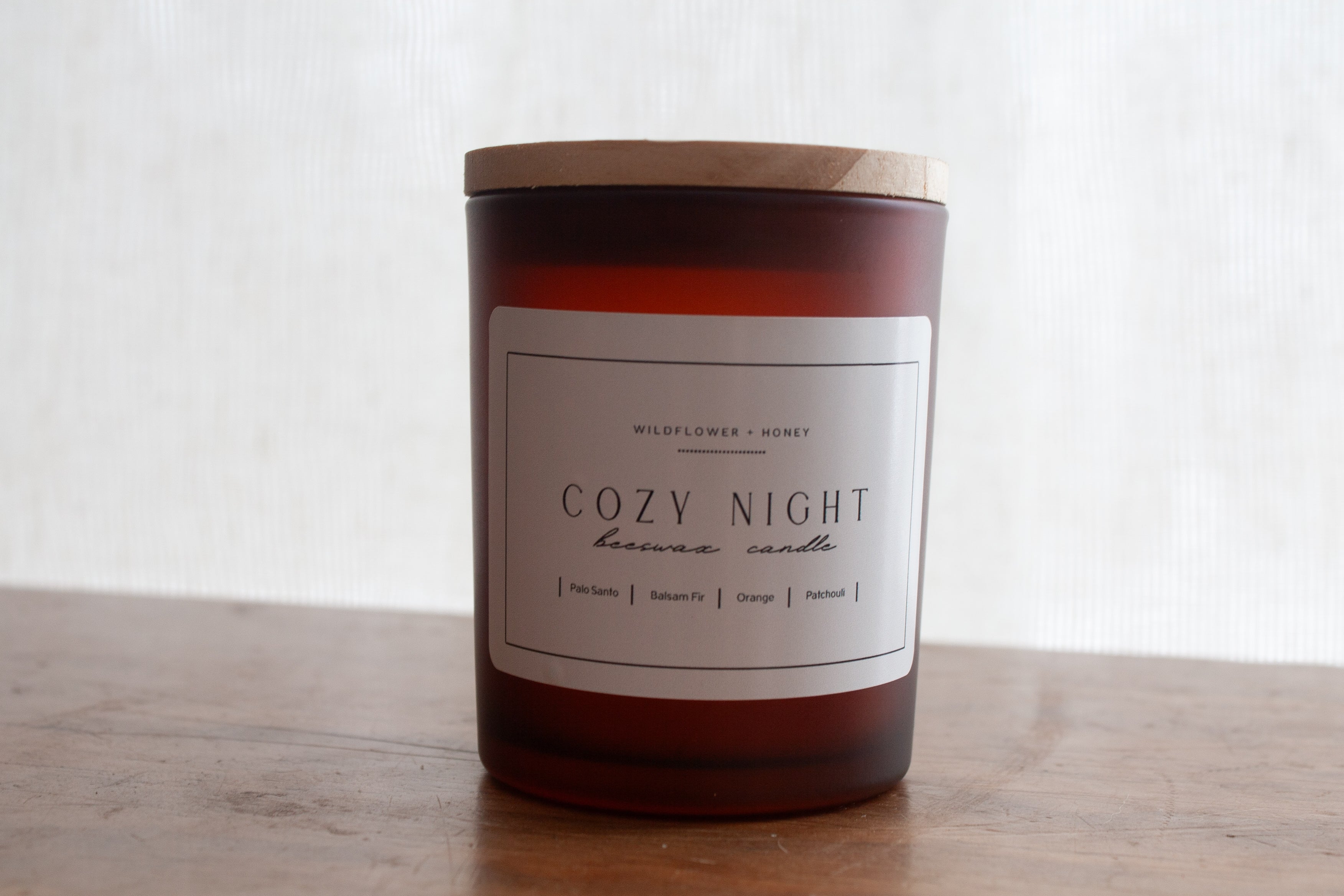 Cozy night in frosted amber