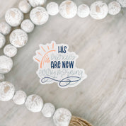 His Mercies Clear Vinyl, Sticker, 3x3 in.