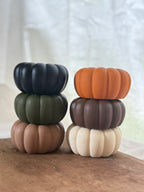 Concrete pumpkin with tea light