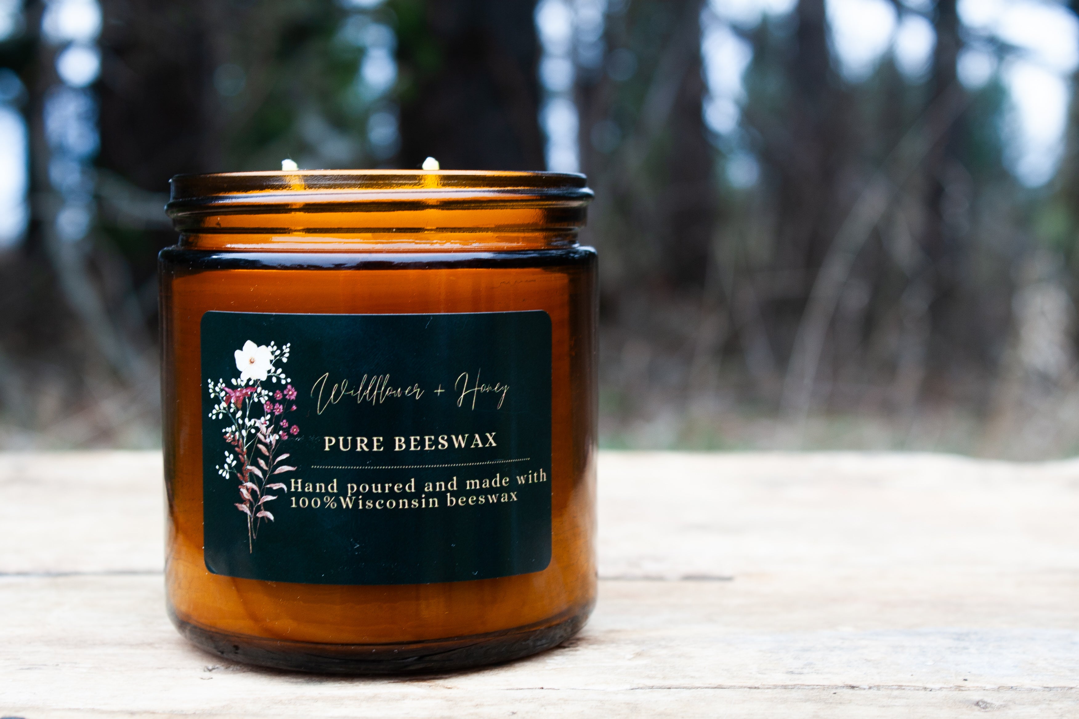 16oz beeswax jar candle