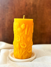 Wildflower pillar candle