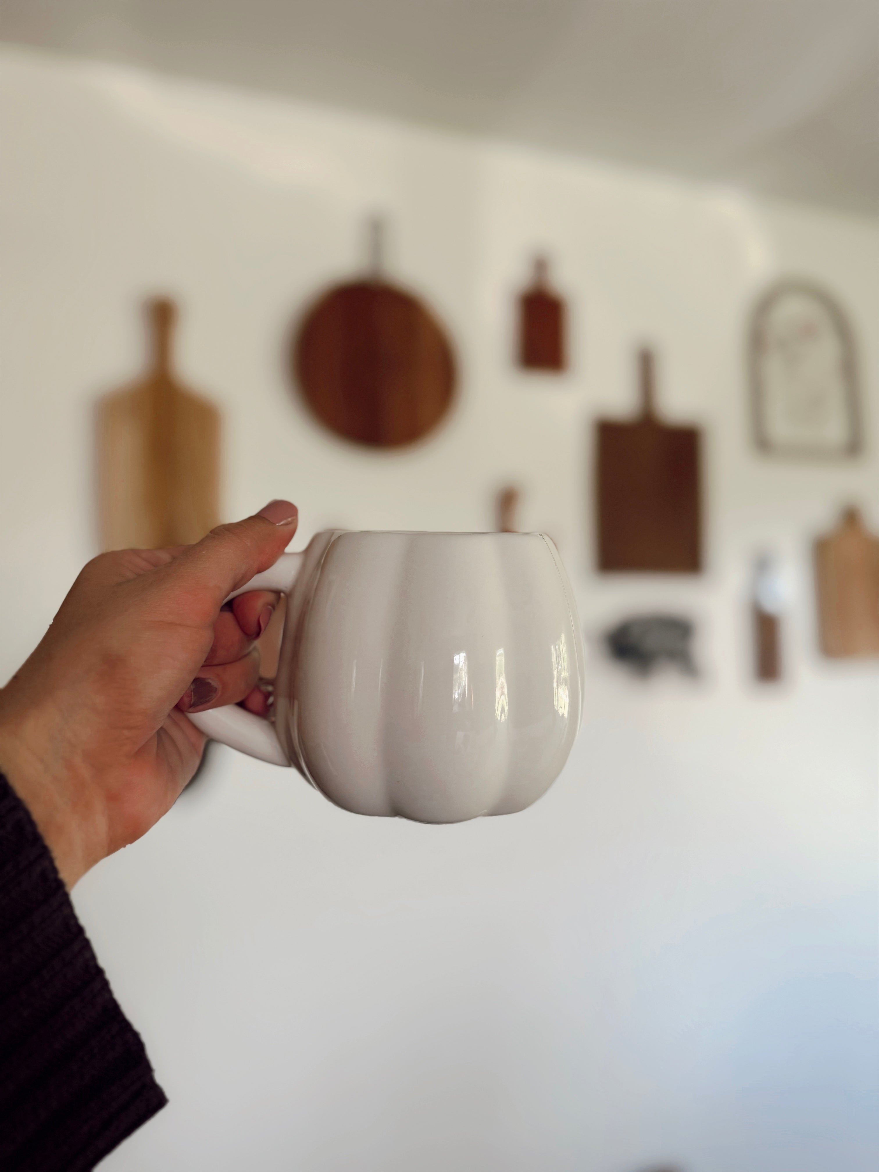 Cream Pumpkin Coffee Mug - Fall Decor & Gifts