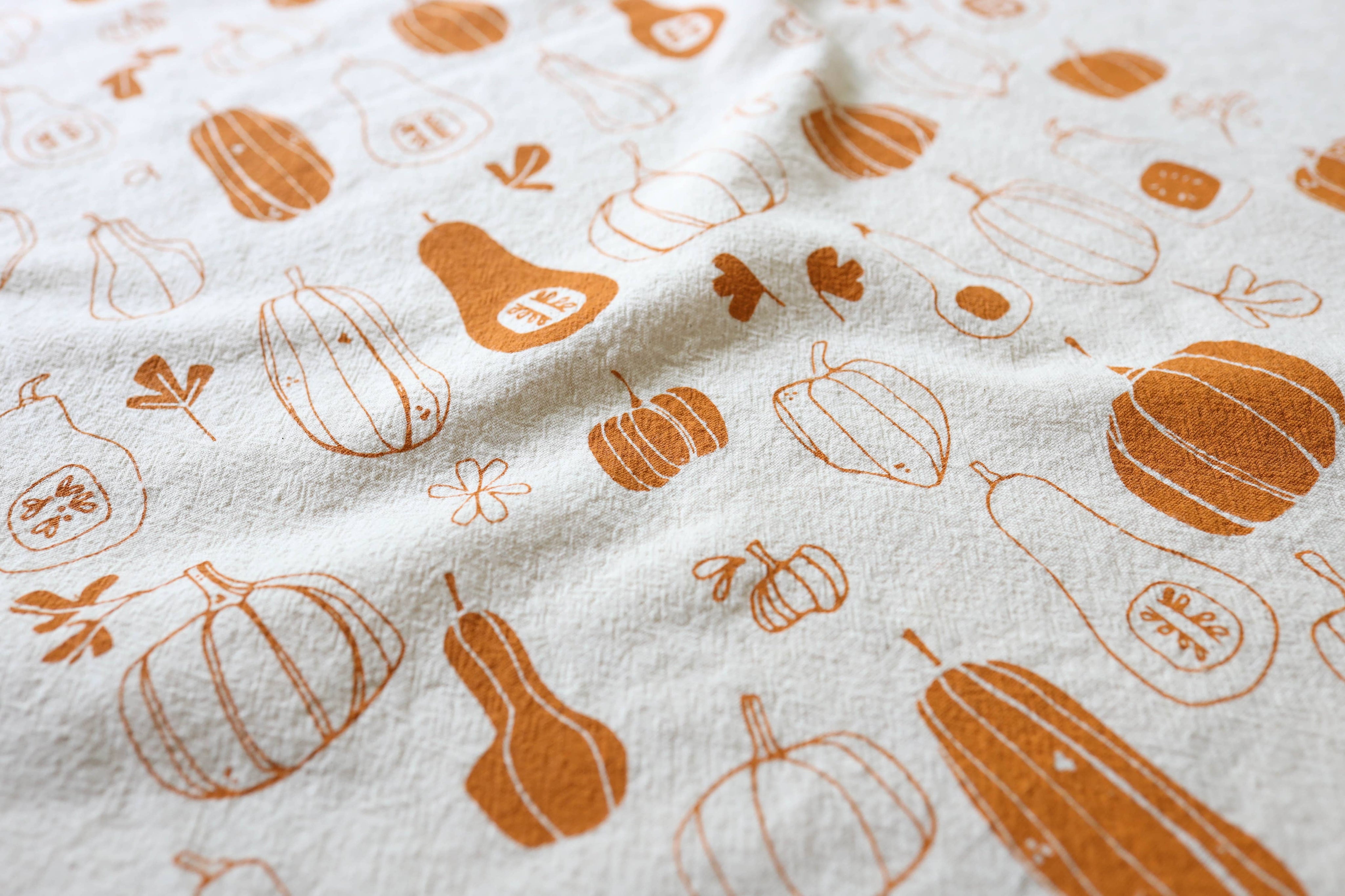 Pumpkin and Squash Fall Tea Towel