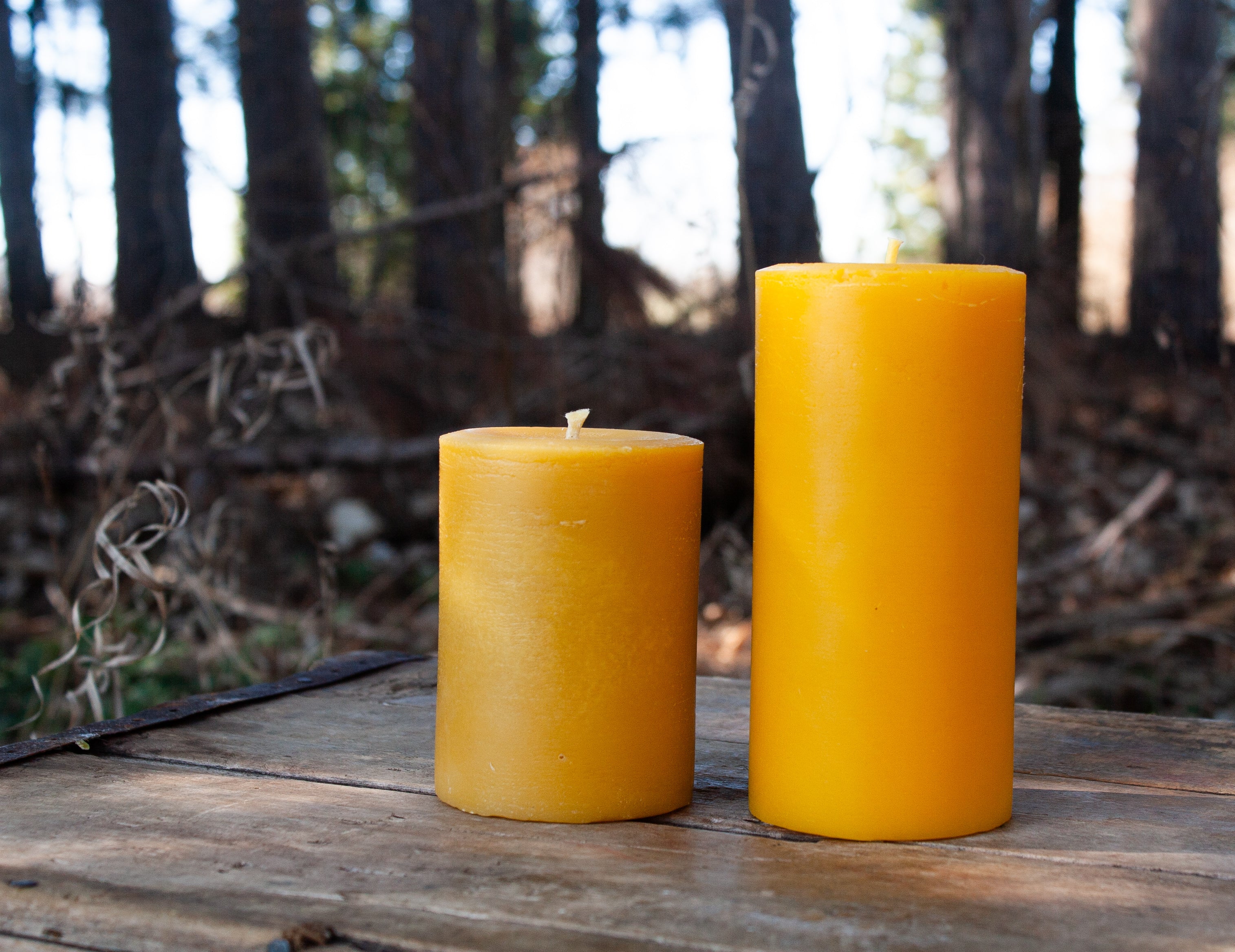 100% beeswax Wide pillar candles