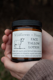 Face whipped tallow lotion