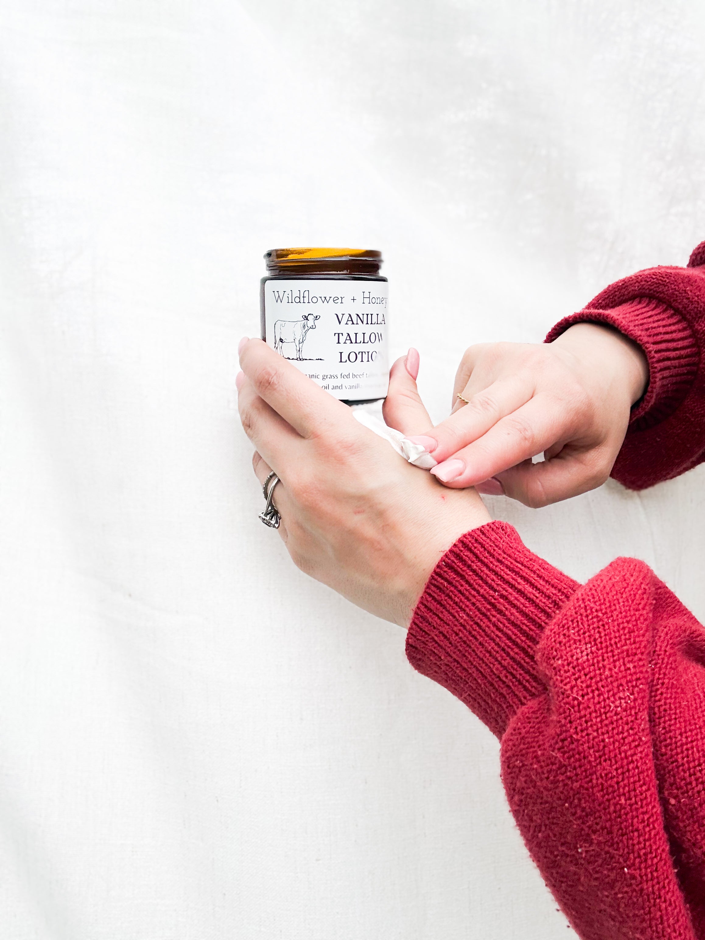 Whipped vanilla tallow lotion