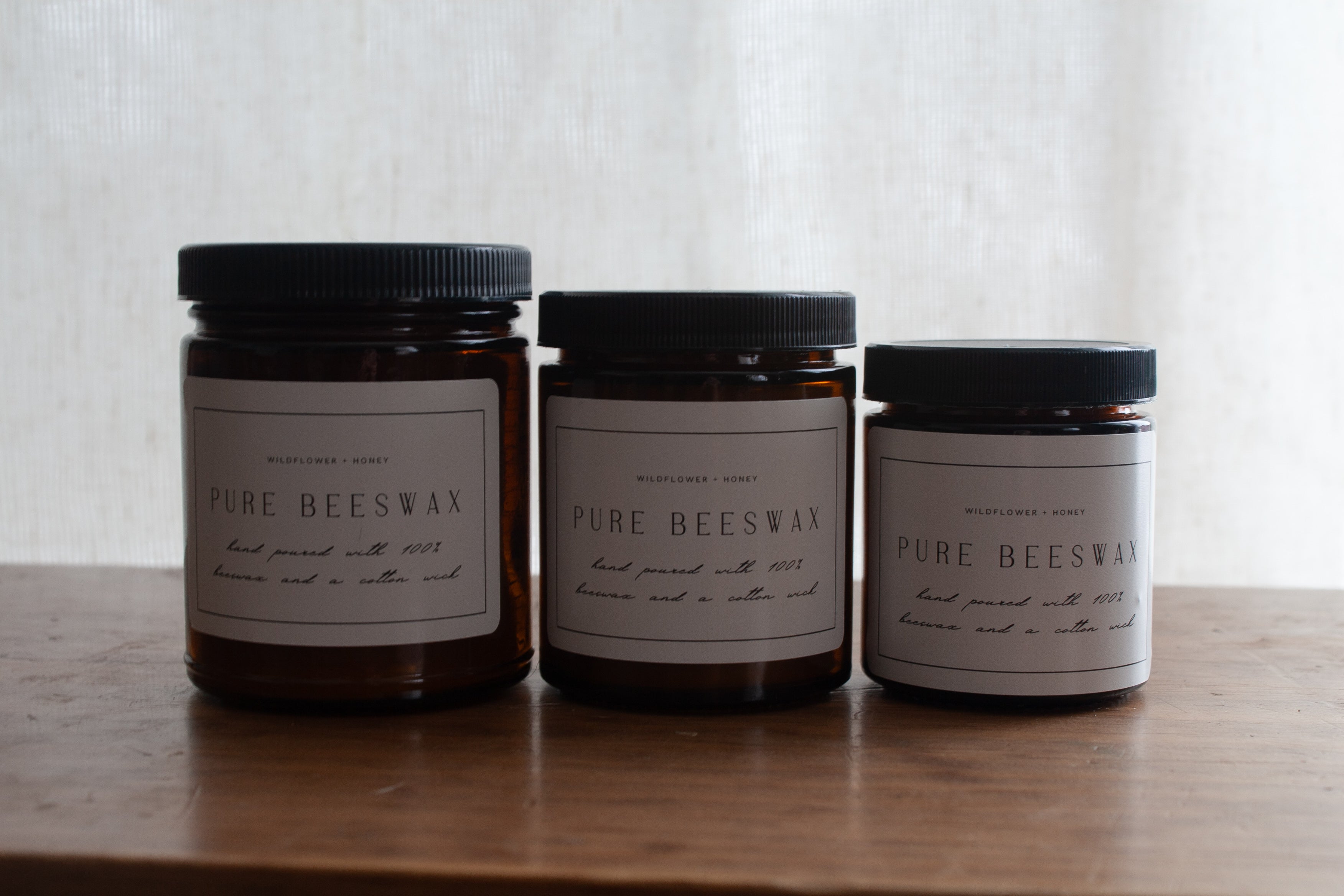 Pure beeswax with white label