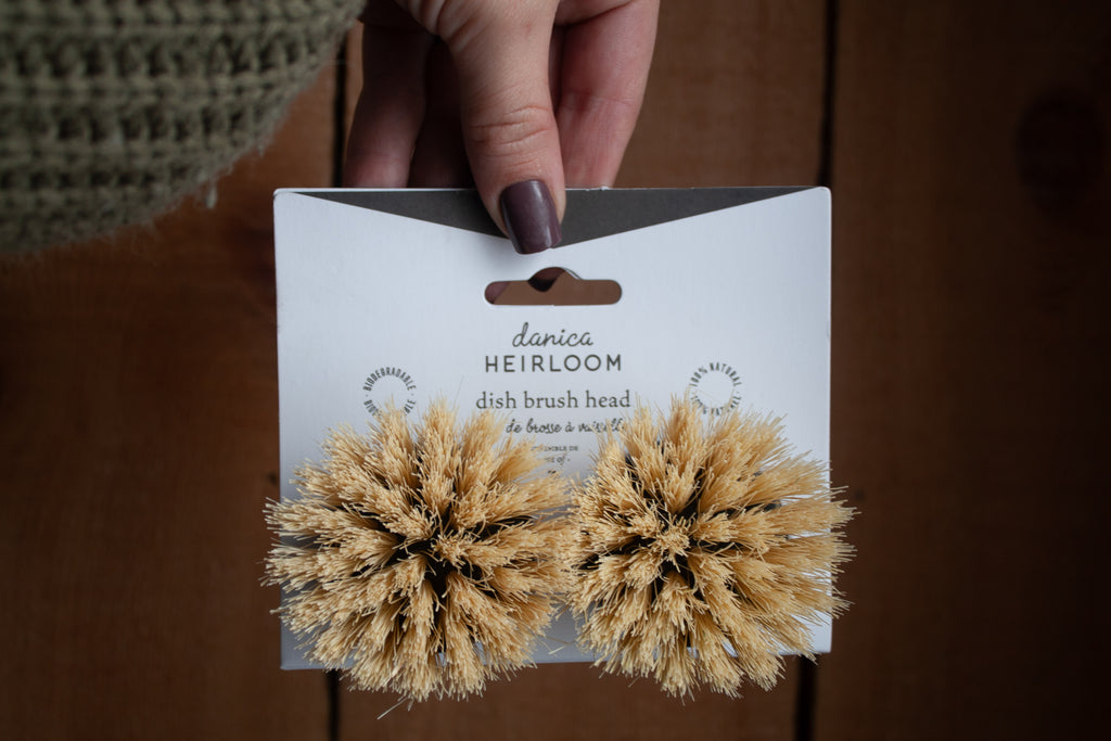 Sisal Replacement Dish Brush Heads Set of 2