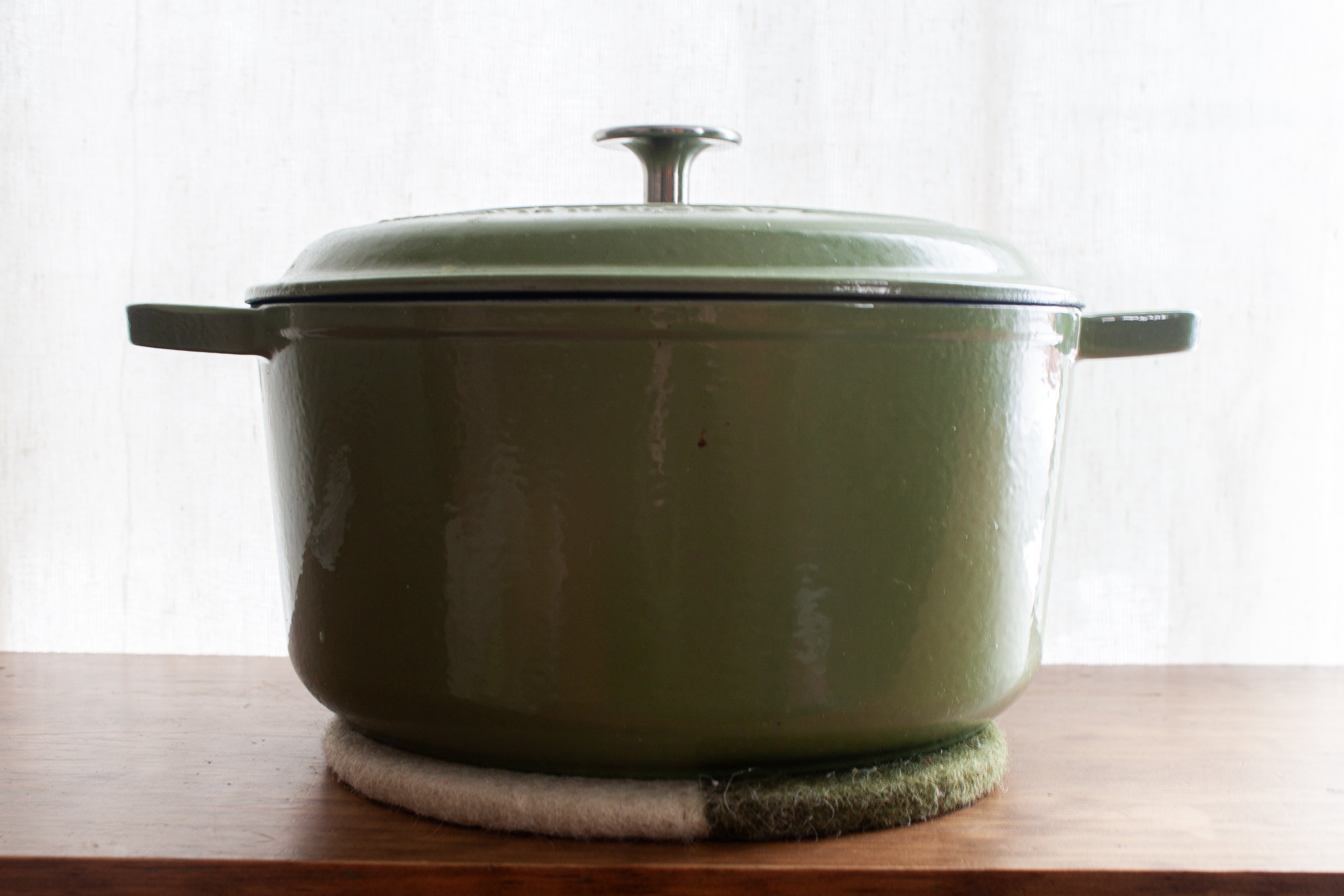 Olive Felted Wool Trivet