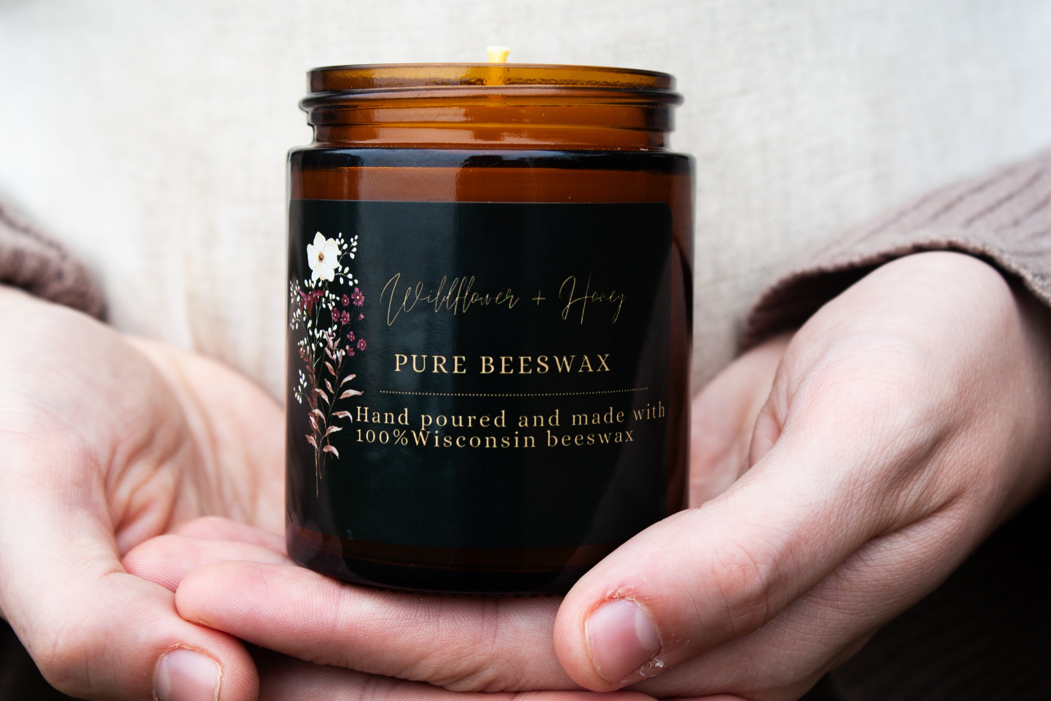 Beeswax jar candles