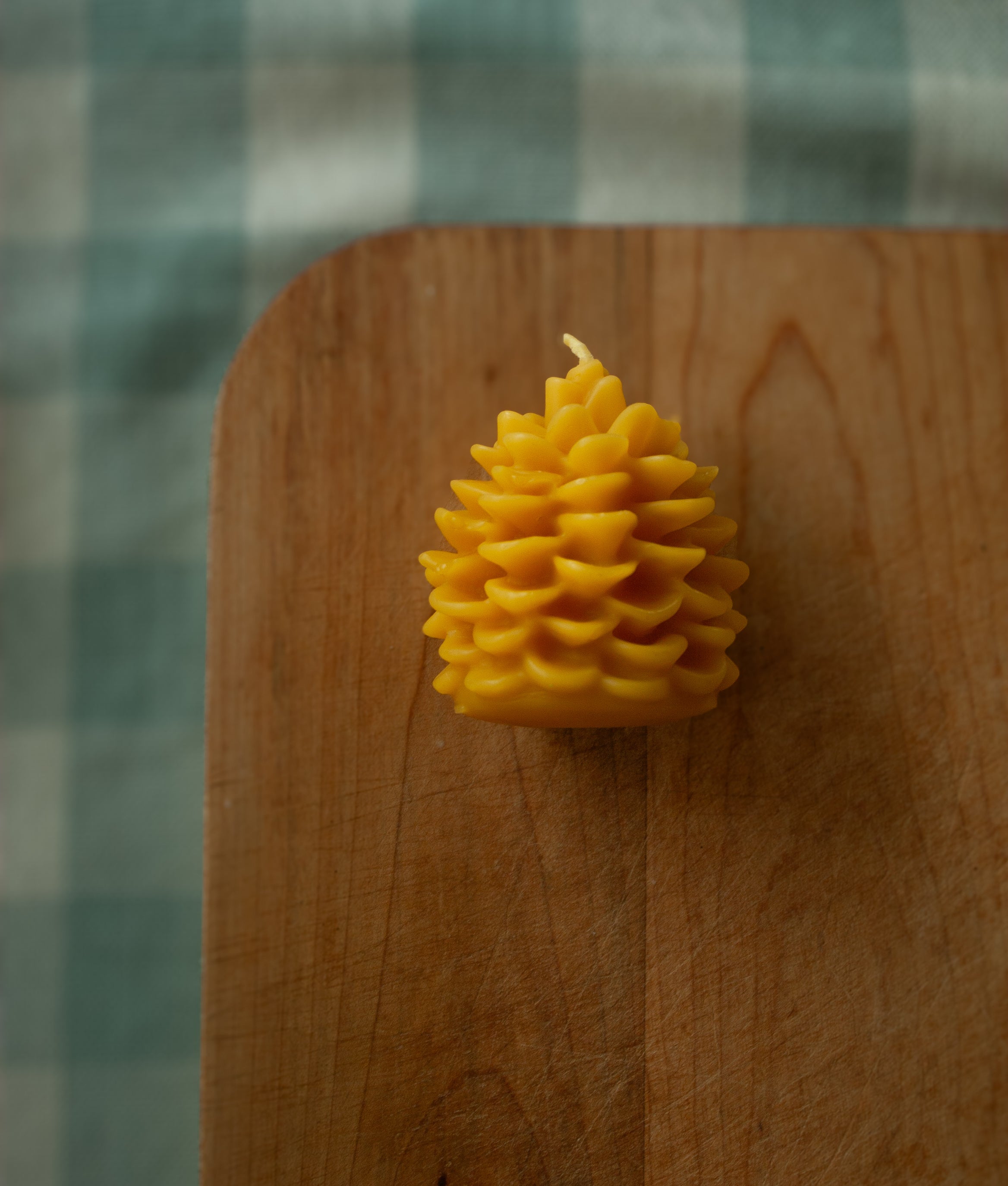Pinecone beeswax candle