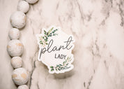 Plant Lady Clear, Vinyl Sticker, 3x3 in.