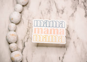 Mama Stacked Clear, Vinyl Sticker, 3x3 in.