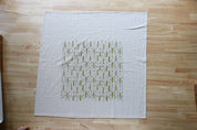 Asparagus Cotton Kitchen Towel, Handprinted Tea Towel