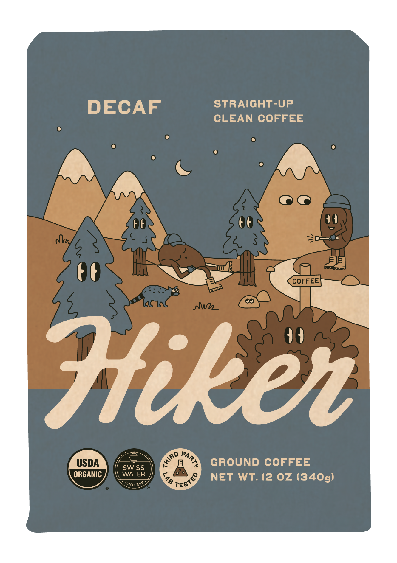 Decaf, Ground Coffee, 12oz, Mycotoxin-Free, Swiss Water
