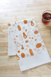Pumpkin and Squash Fall Tea Towel