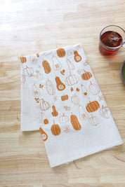 Pumpkin and Squash Fall Tea Towel
