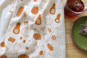 Pumpkin and Squash Fall Tea Towel