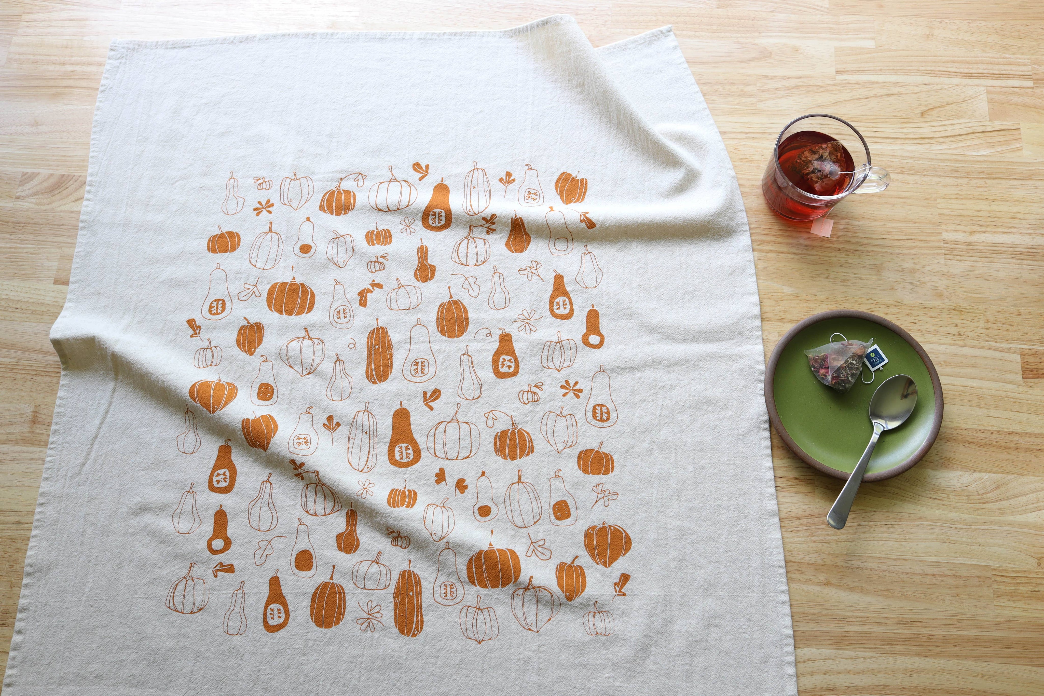 Pumpkin and Squash Fall Tea Towel