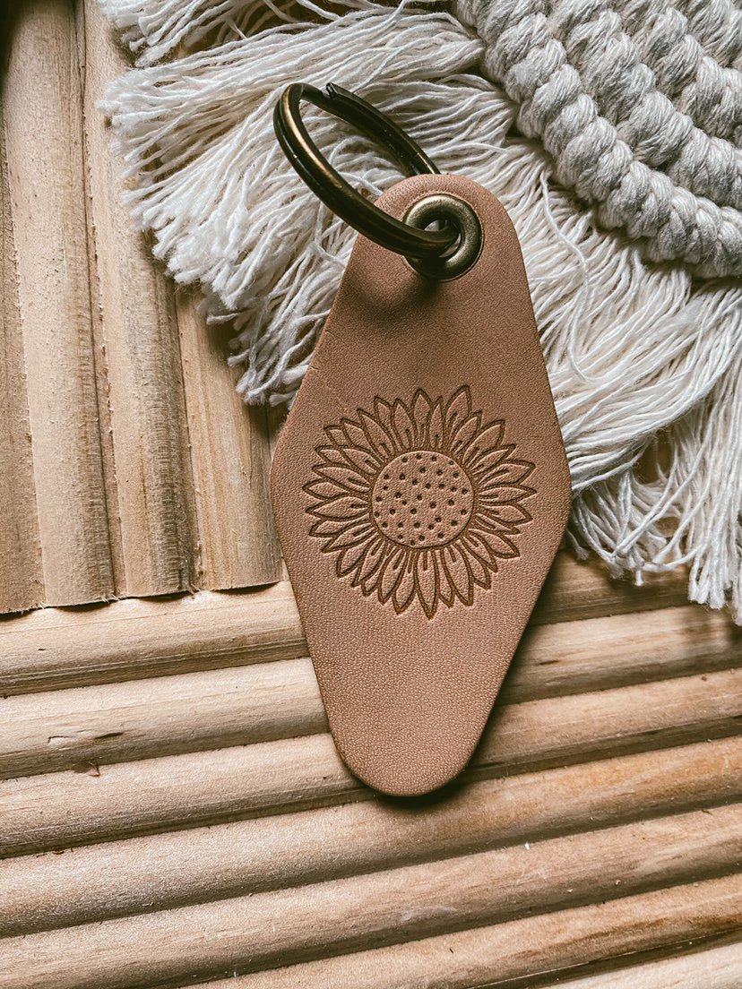 Sunflower motel keychain