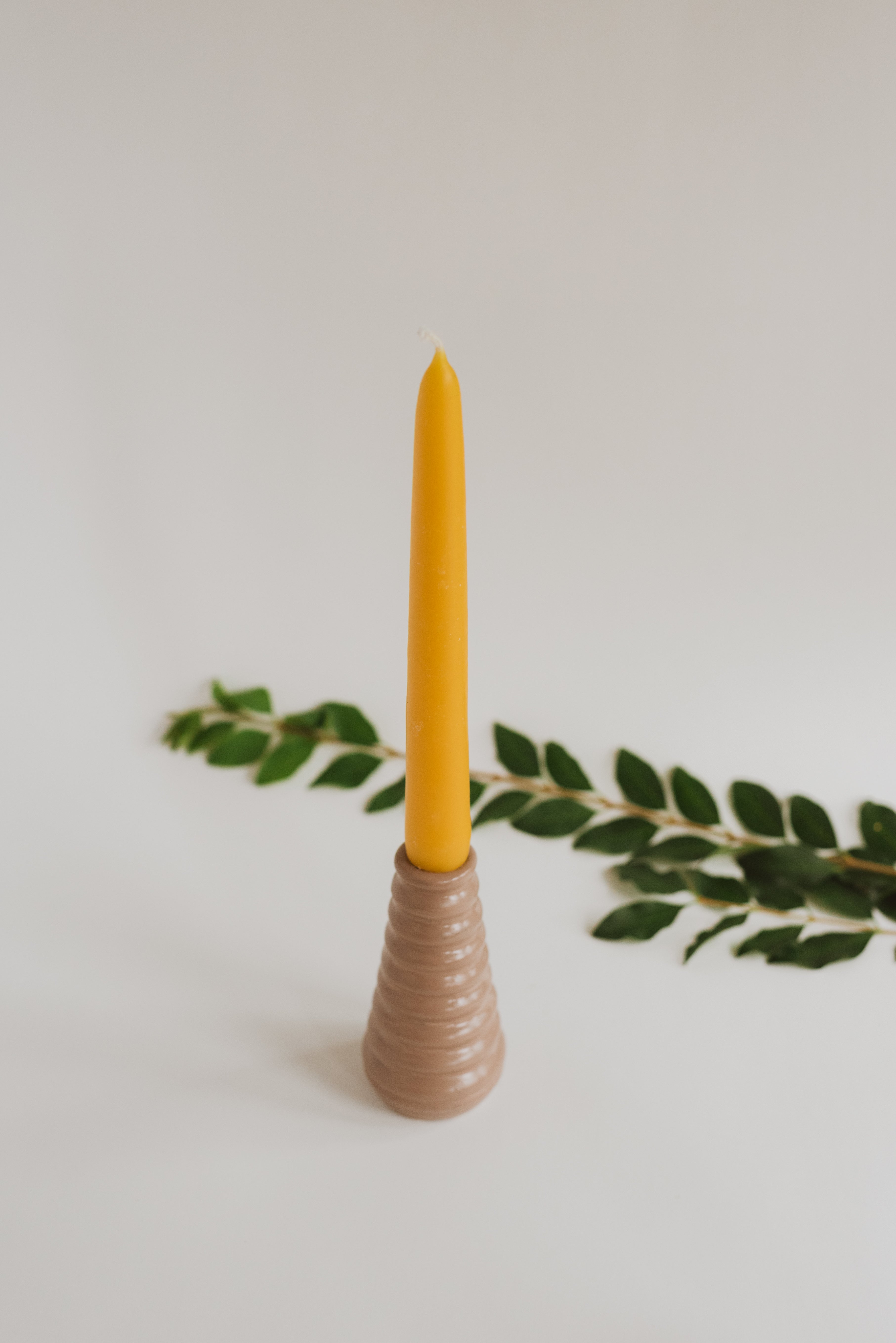 100% pure beeswax taper candles