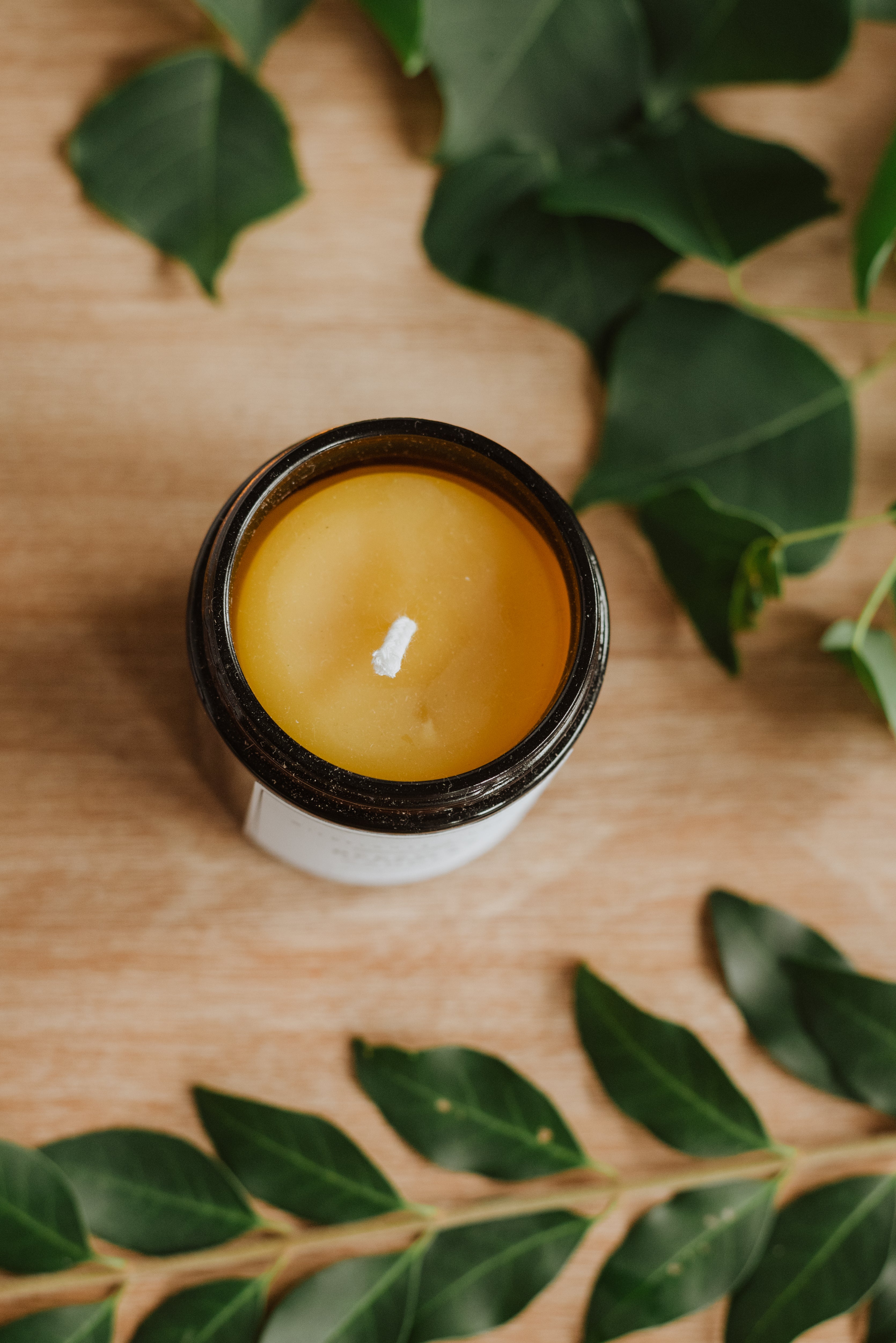 Beeswax jar candles